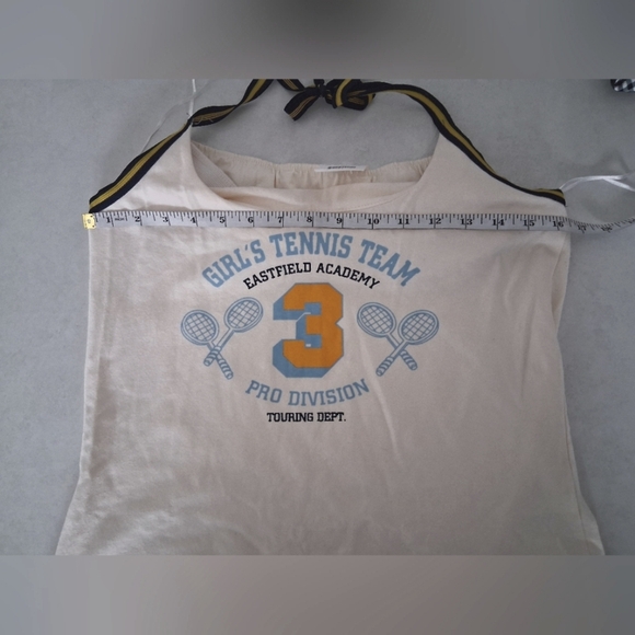 NWT H&M LOGG Sport/ Cream Orange Halter Neck Midi Dress/ Tennis/ Size US M - Picture 10 of 11